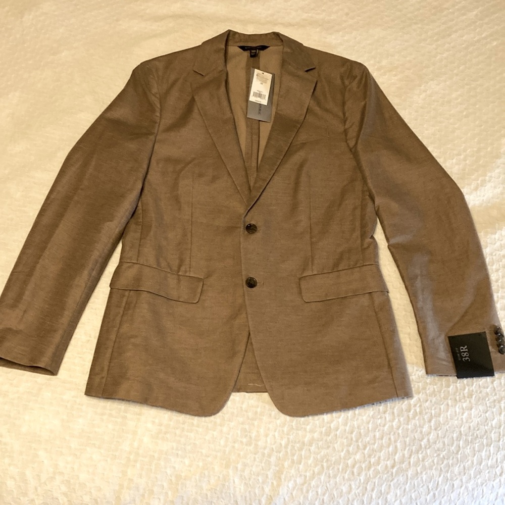Banana Republic Khaki Sport Coat Blazer, 38R Slim Fit, new with tags